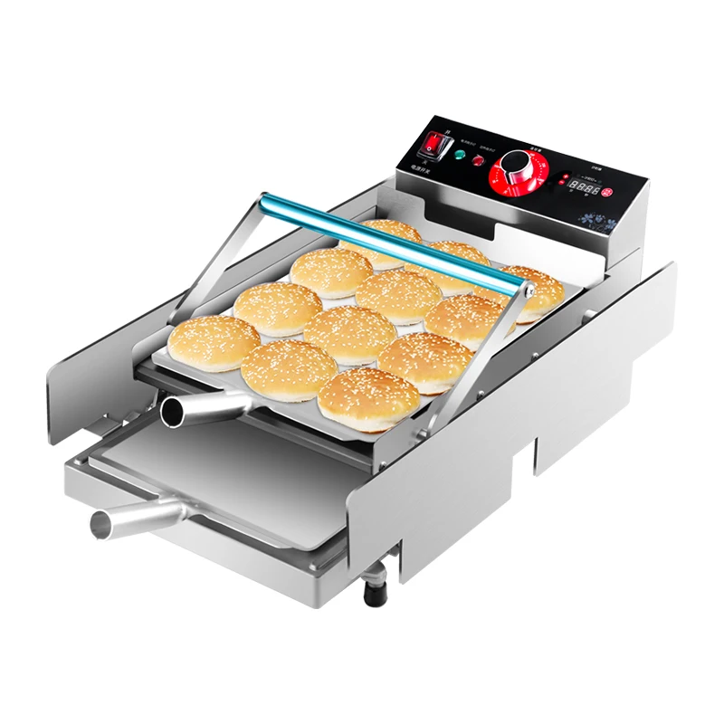 Commercial automatic baking charter double-layer small electric burger stove burger shop machinery equipment
