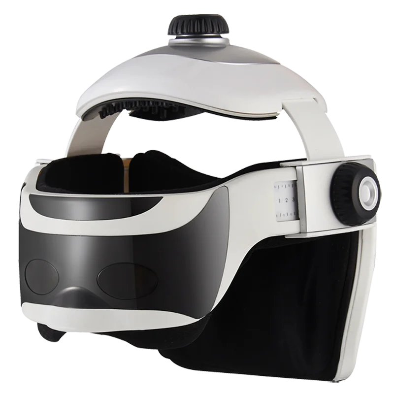 Automatic Air Pressure  Eyes Massager Helmet Dual Vibrating Electric Head Massager