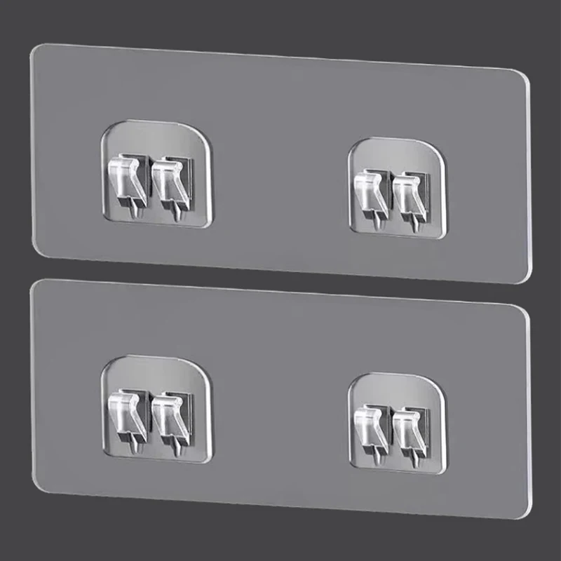 Transparent Bathroom Towel Traceless Hook Wall Selfadhesive Kitchen Door Back Plastic damage free self-adhesive hooks