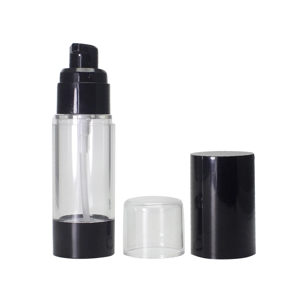 
 Косметическая пластиковая круглая бутылка для лосьона с насосом  