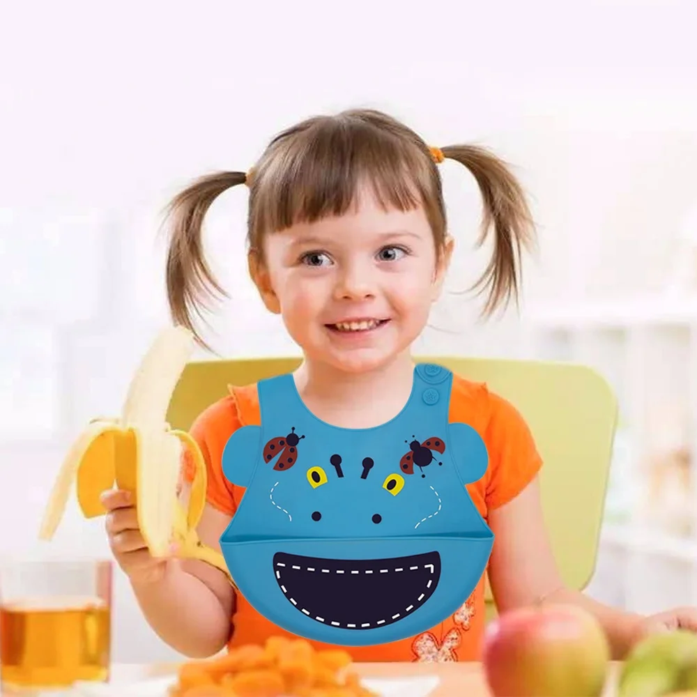 Factory wholesale good quality BPA free silicone baby bibs