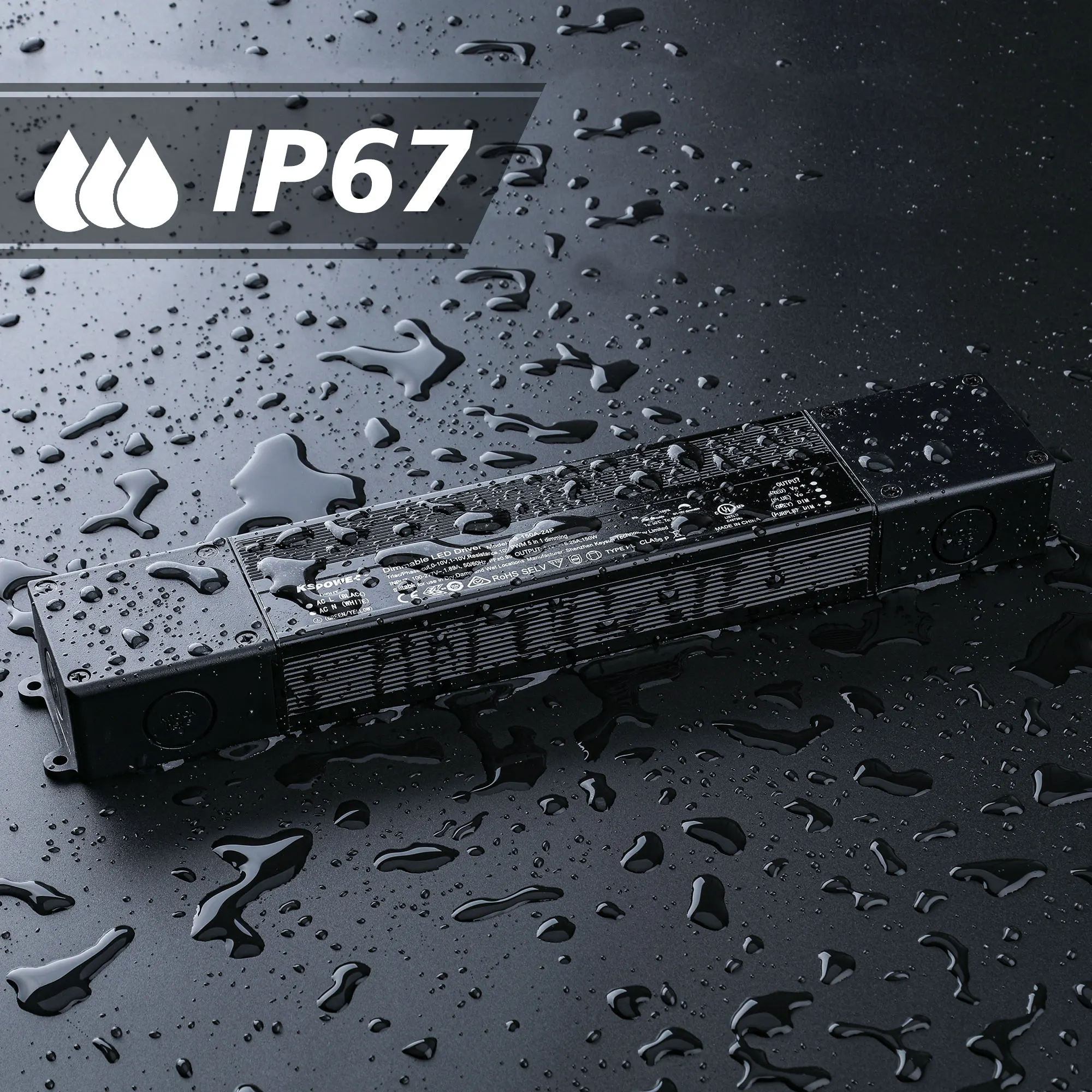 Custom Junction Box Led Driver 24v volt volts high PFC Flicker Free Electronic Lighting Transformers 96w 4 In 1 0-10v Dimmable