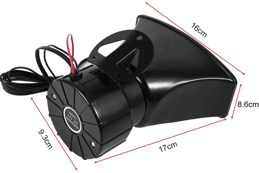 7 Tone Siren Speaker With Mic PA Speaker System Car Siren Horn Speaker