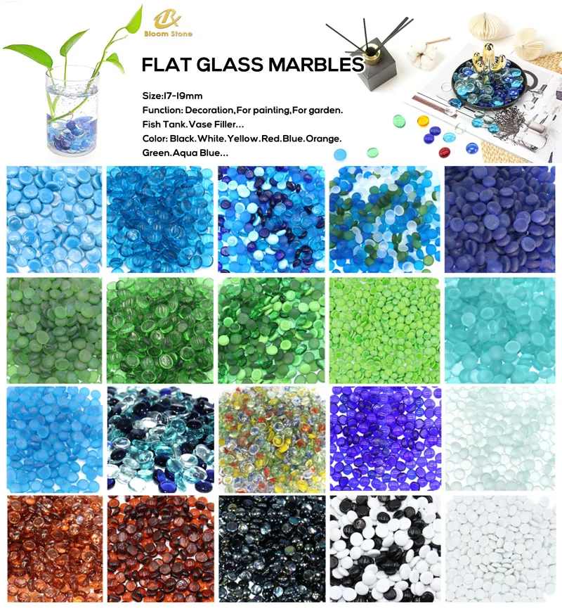 flat glass beads
