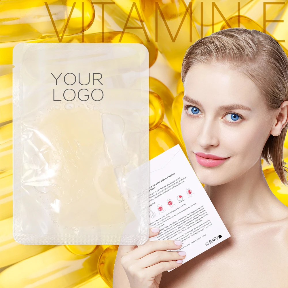 Custom Whitening Facial Sheet Masks Skin Care Moisturizing Retinol VC VE Private Label Natural Hyaluronic Acid Essence Face Mask