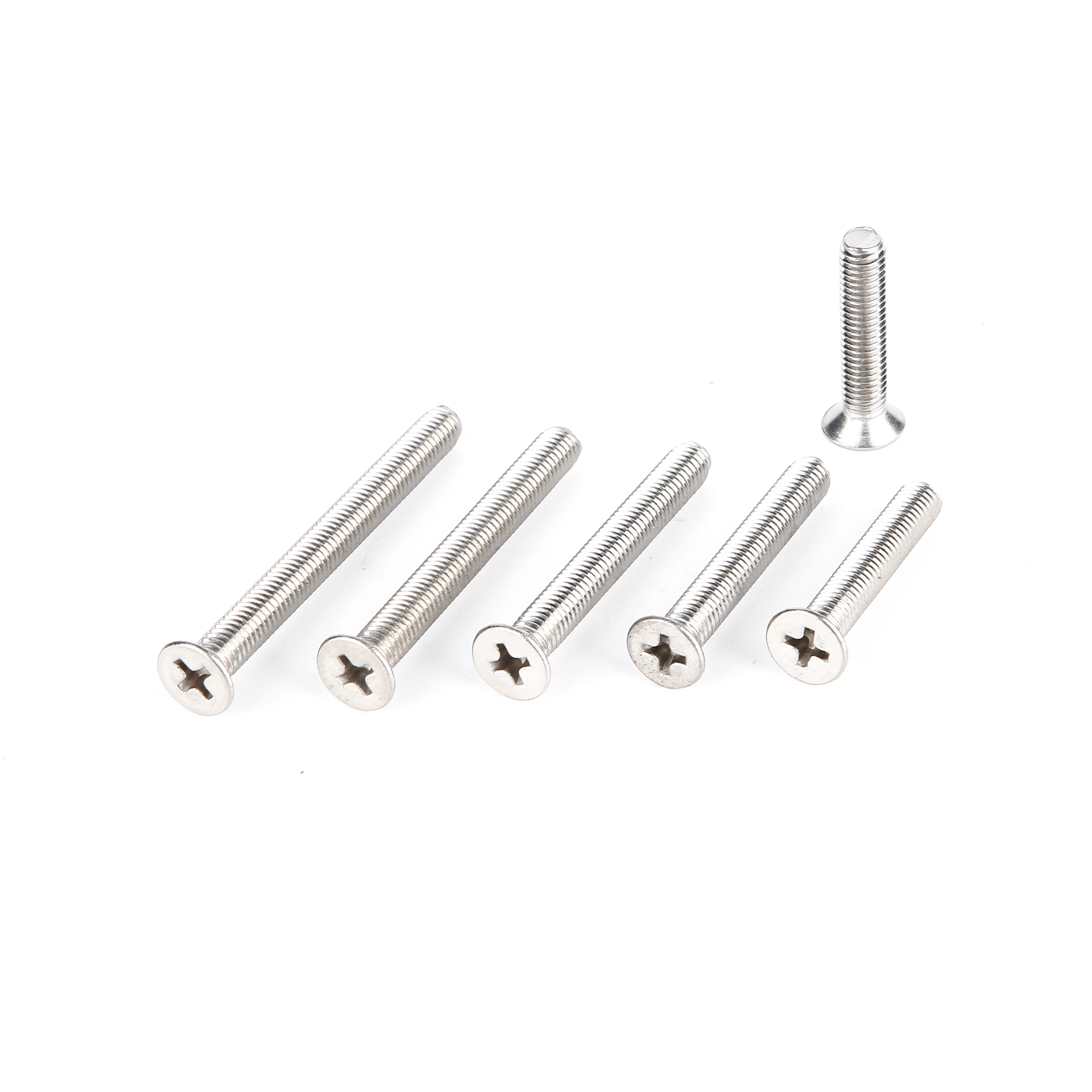 
Hot Selling Cross Countersunk Antirust Full Threaded Cruciform Groove 304 Stainless Steel Screw 