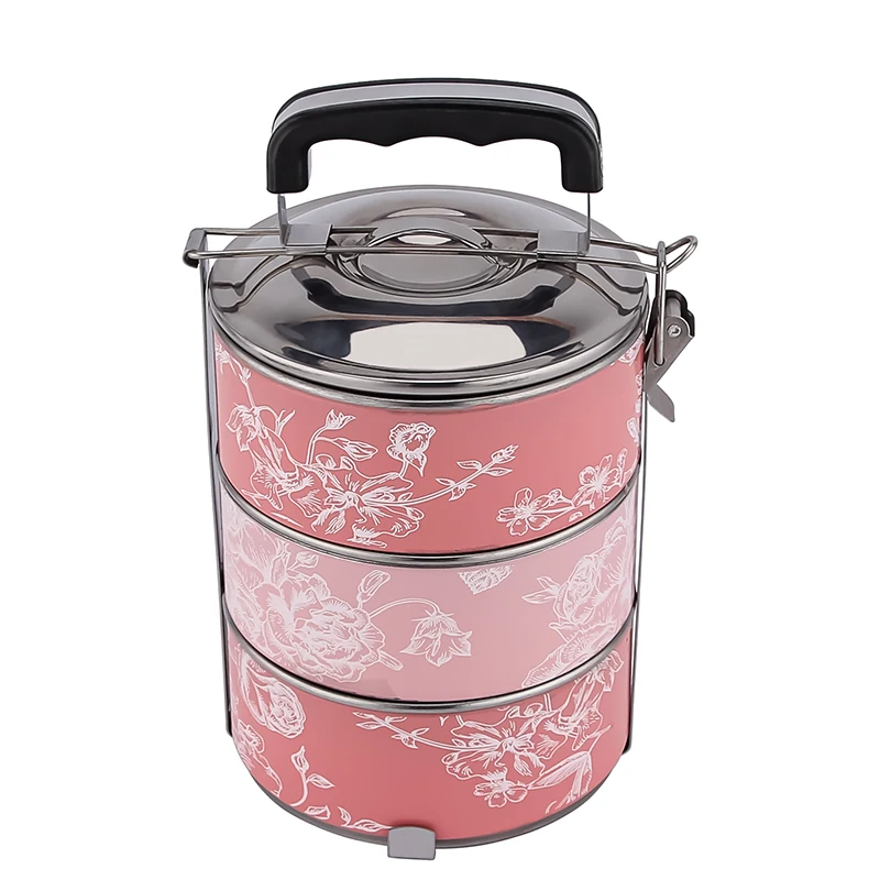 Multi Layers Tiffin Carrier Lunch Box Food Container Stainless Steel Insulated Food Carrier steel food container
