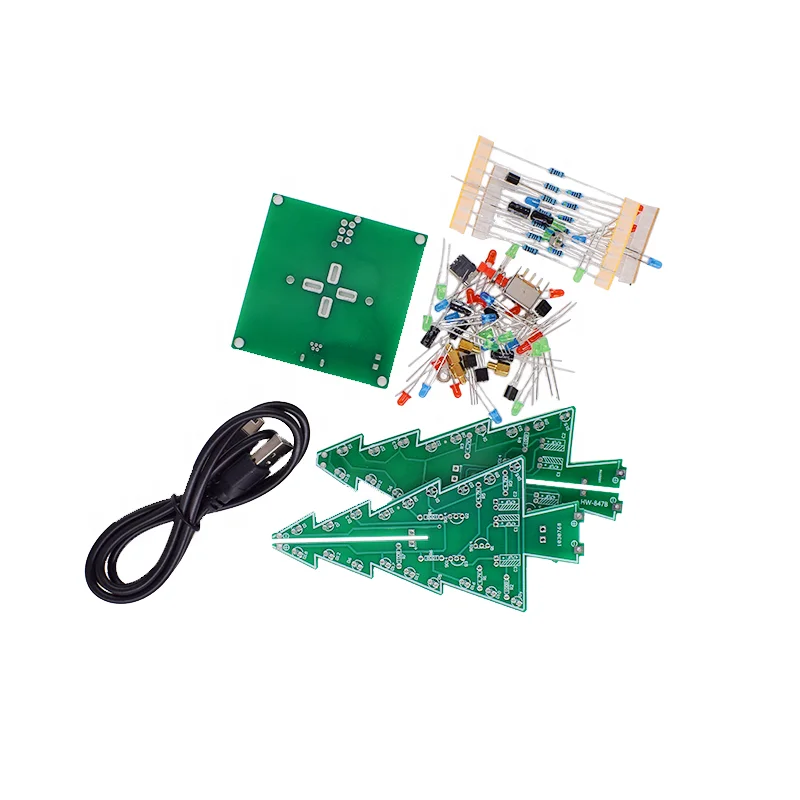 #847A Colourful Christmas Tree LED Flashing Module Electronic parts kit DIY