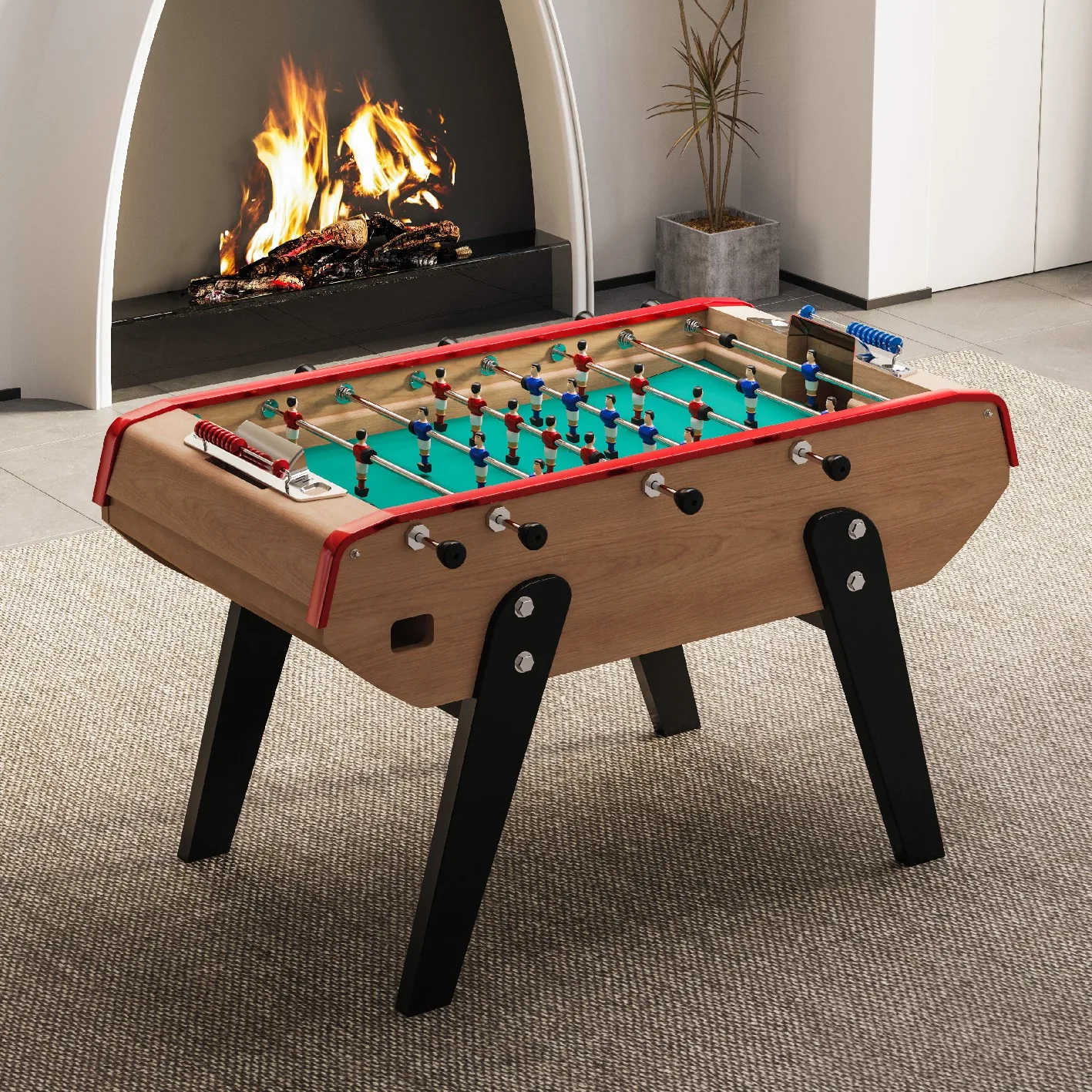 Most Popular Foosball Professional French Style Telescopic Rods 60' Soccer Table Competition Grade Aluminium Figure With Balls