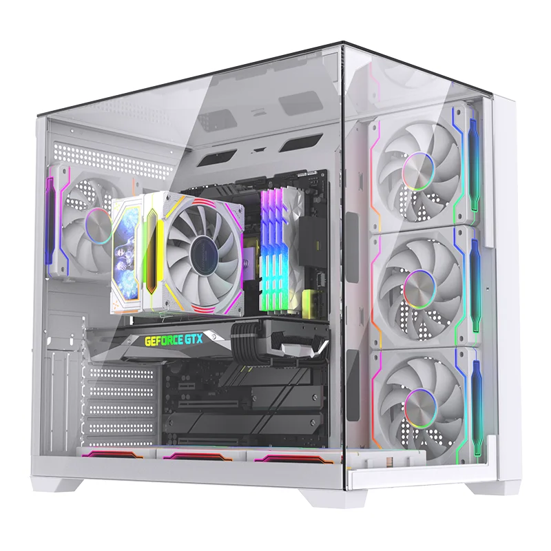 LOVINGCOOL New Design Full Tower ATX Gaming CPU Case Tempered Glass PC Case Mini ITX PC Computer Cases Chassis