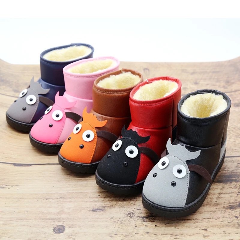 
YT Children Warm Ankle Fur Snow Boots Cute Baby Kids Slip On Snow Boots Wholesale 