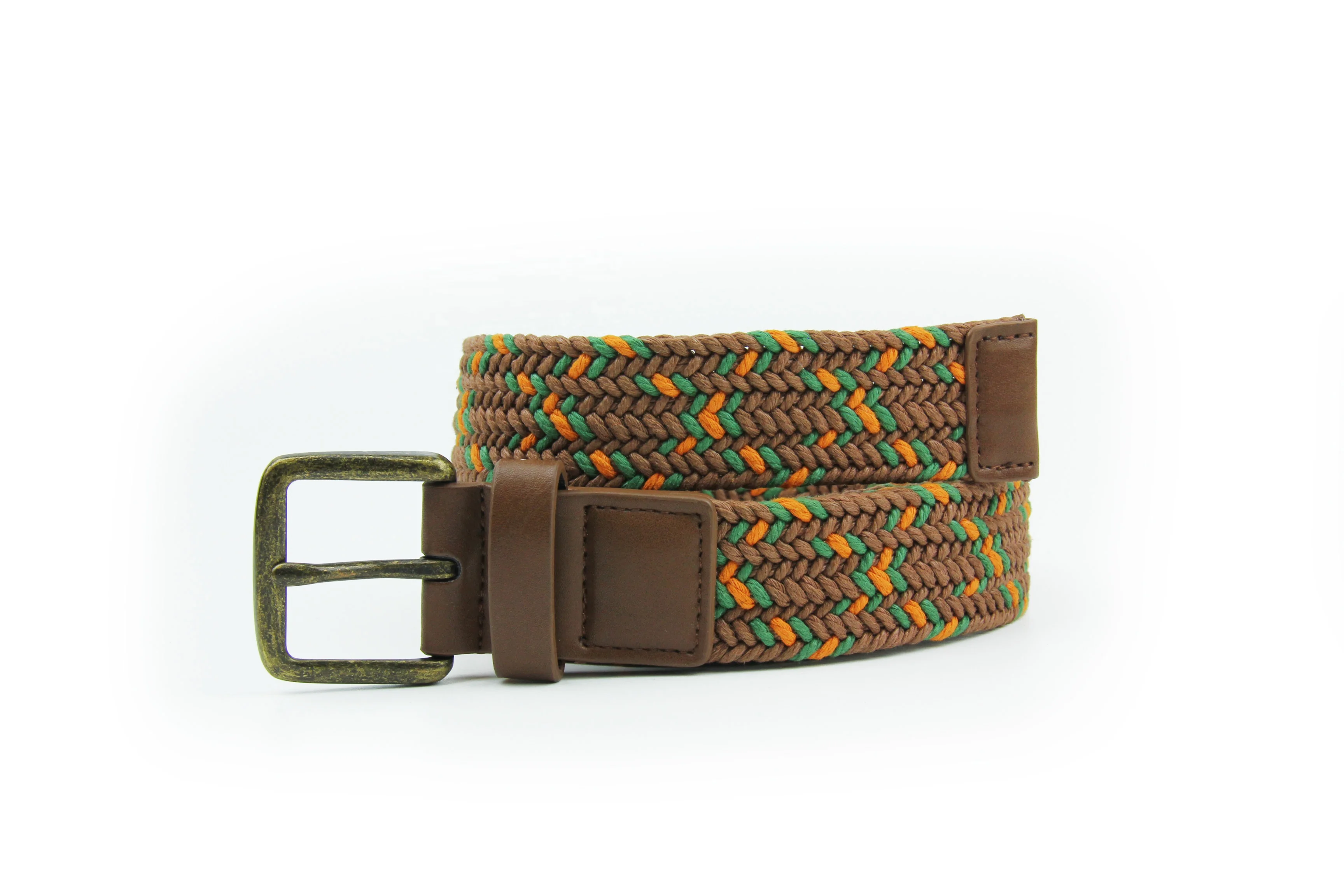 Индивидуальный мужской женский модный эластичный тканый ремень для гольфа