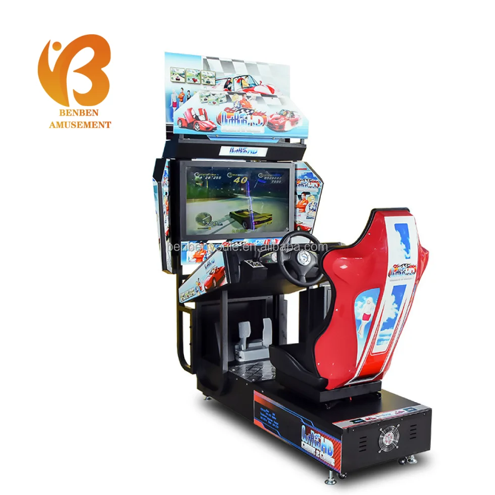 2024 Popular Hot Selling Arcade Coin Operated Games 32' Lcd Kid Outrun Racing Game Machine