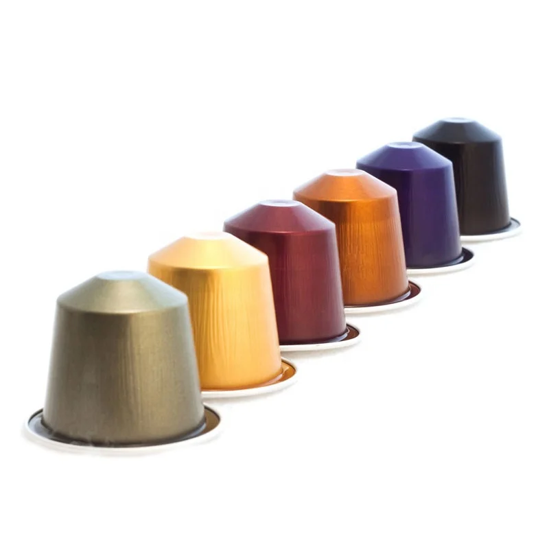 
Biodegradable Nespresso coffee empty capsules including aluminum foil paper cover 