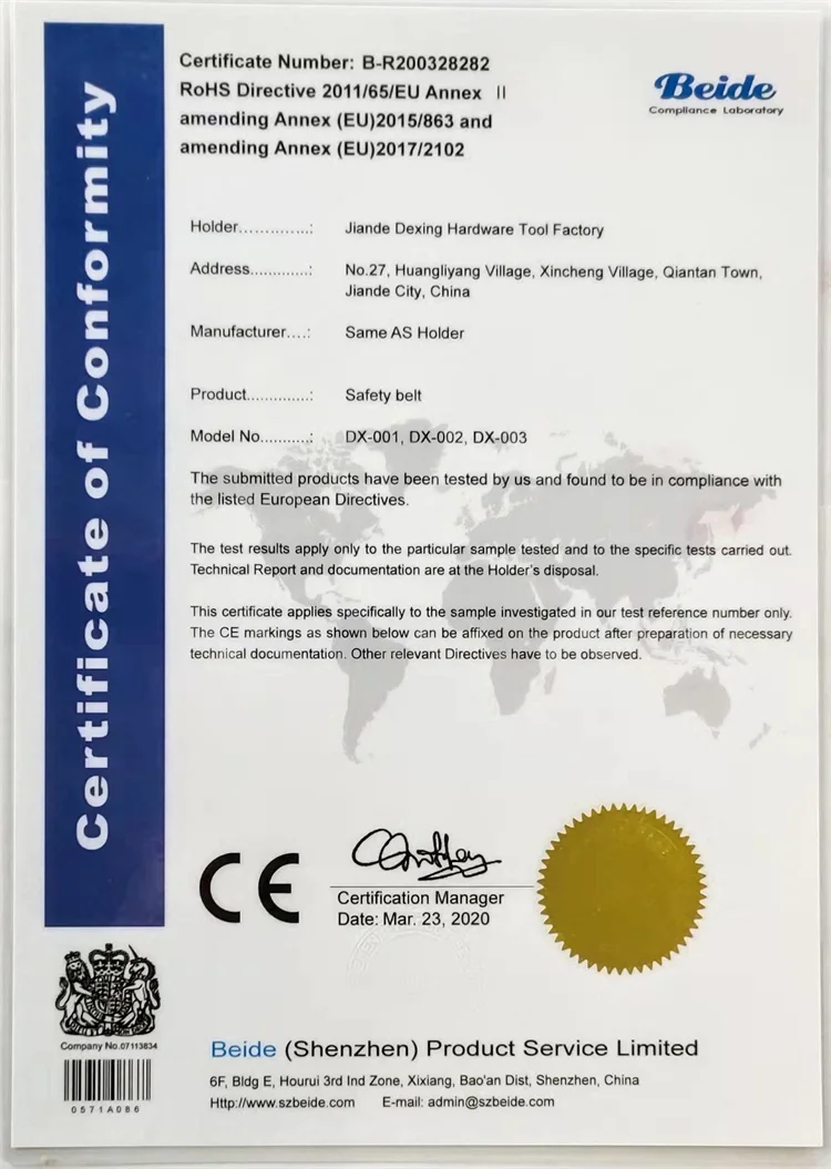 Adjustable Mountain Climbing Full Body Harness Tactical Belt Climbing Harness with Lanyards and Big Hooks Safety Belt