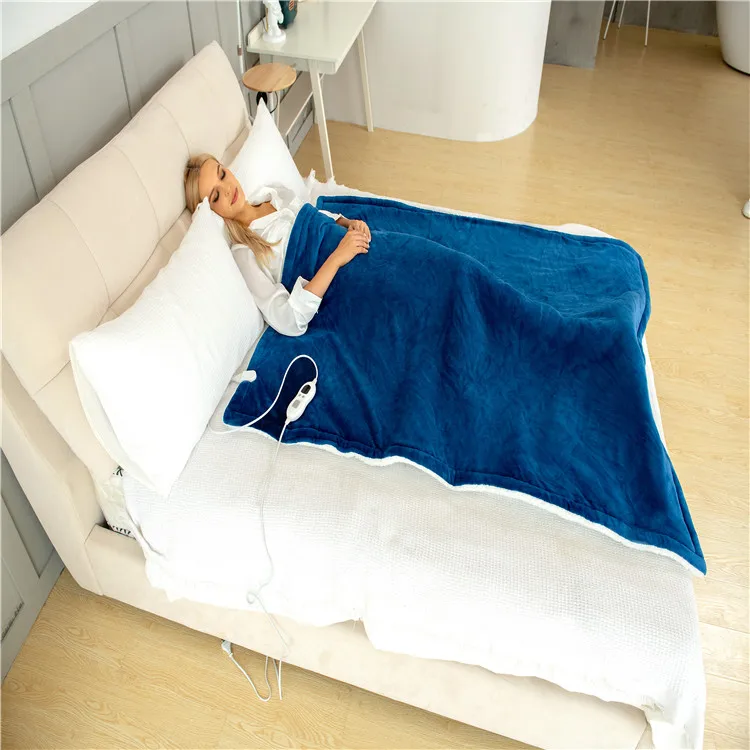 2024 Hot Sell Electric Heated Throw Blanket Thick Soft Warming Plush Electric Lap Blanket for Adults Machine Washable