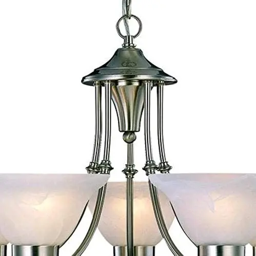 Silver plated modern lamps, ceiling hanging industrial chandeliers in lobby, bedroom, restaurant and bathroom