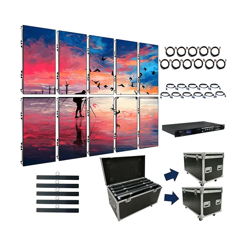 1000mm x 500mm full xxx led display screen 500x1000mm video wall panels p3.91 easy to install indoor outdoor led display