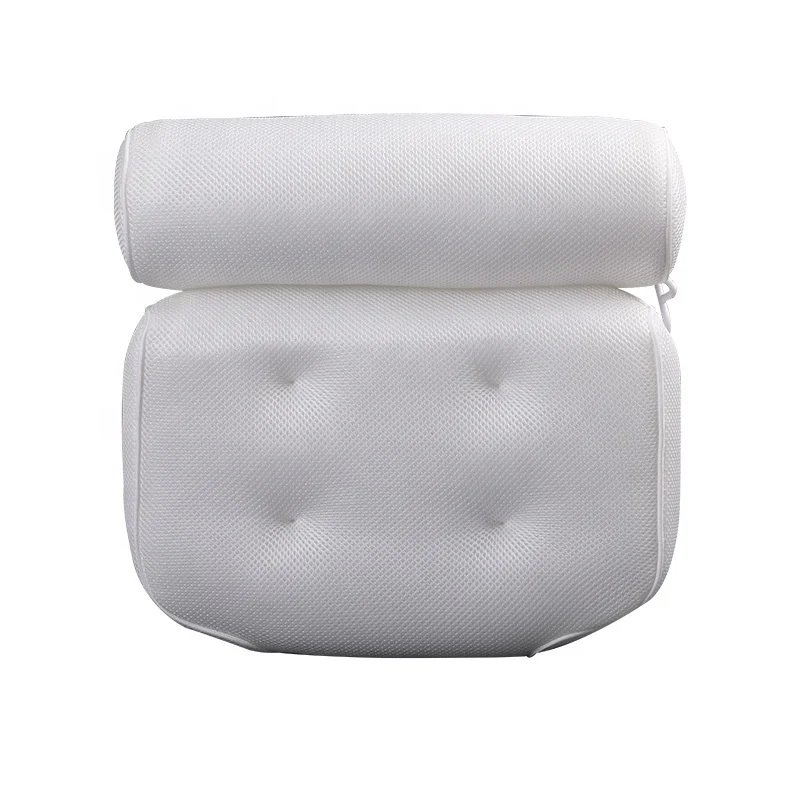 Soft Non-Slip 3D air Mesh with strong suction cup washable back support Spa Bath tube Pillow