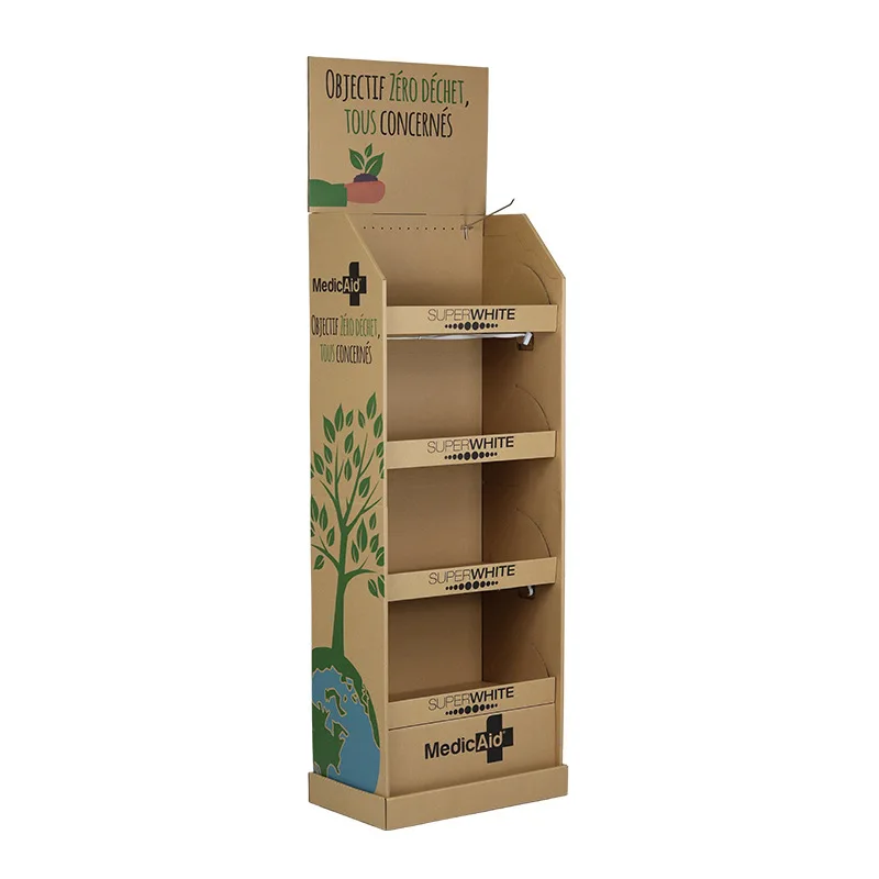 Custom high quality cardboard display stands Wholesale and retail floor standing cardboard POP displays