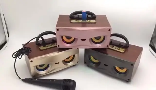 Factory wholesale cheap price wood finish Home Stereo High-Performing HiFi 2-Way Passive Home karaoke Speakers with microphone