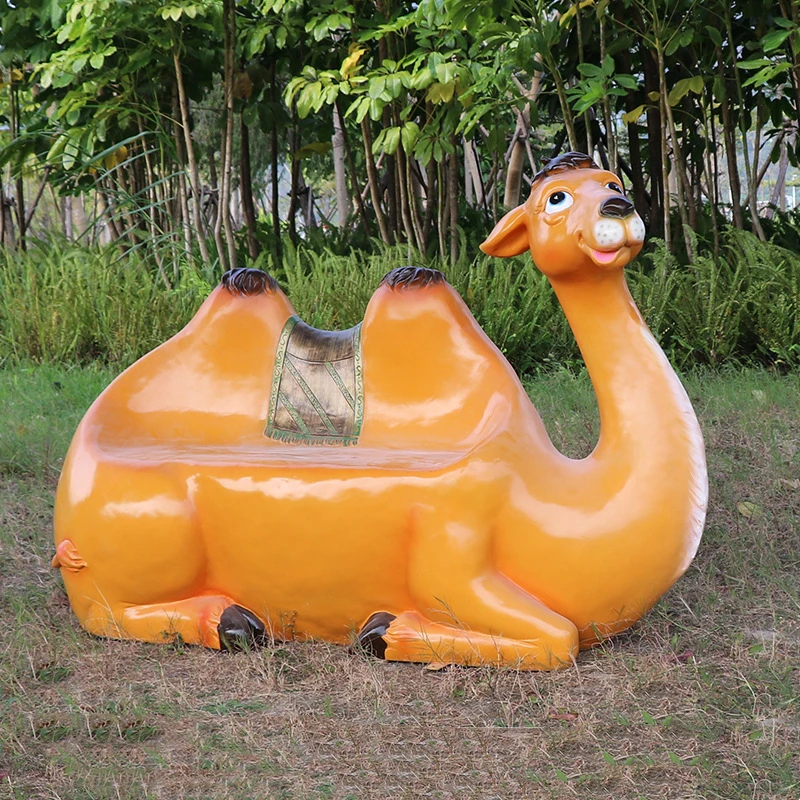 Outdoor decorative camel bench for decorative ornaments home