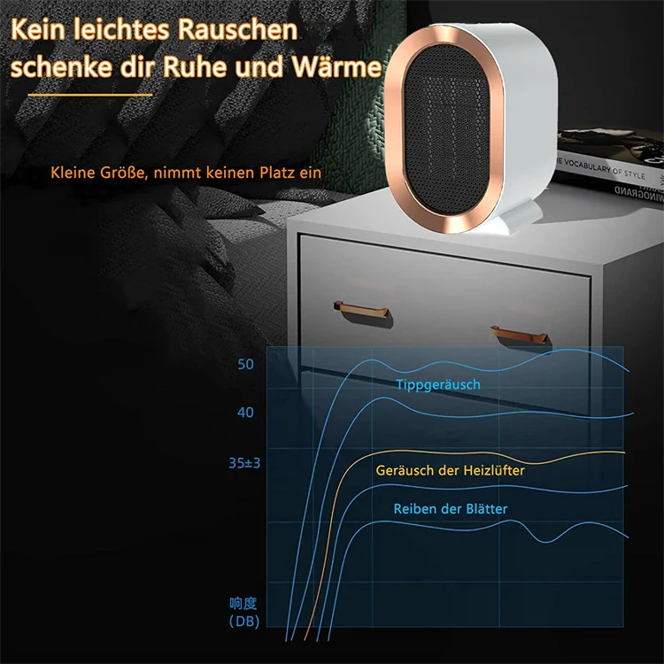 Low Noise Overheating Protection 1200W Fan Heater Electric Heating Ceramic Portable Room Electric Fan Heater Plug In