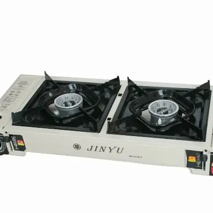 JINYU Double Burner Butane Gas Stove (BDZ-2X168) Suitable for Camping Outdoor