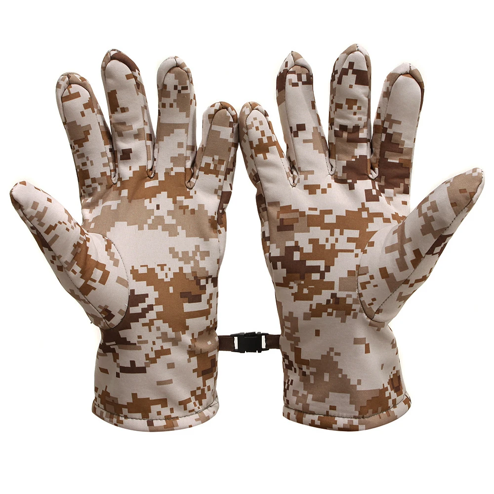 Winter Warm Soft Shell Fast Fit Work Gloves Camouflage Cycling Gloves Mittens Climbing Outdoors Tactical Gloves