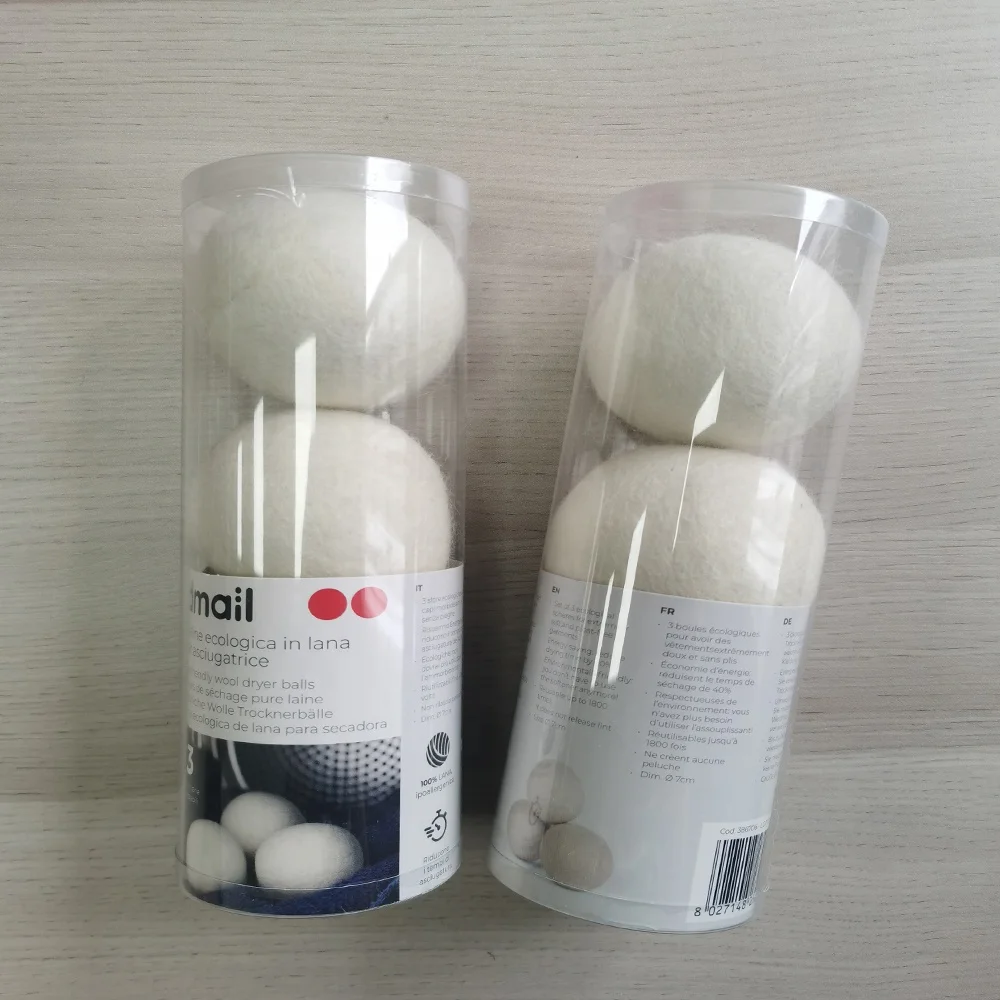 3 Pieces Set reusable Pure New Zealand Wool felt Laundry Wool Dryer Ball