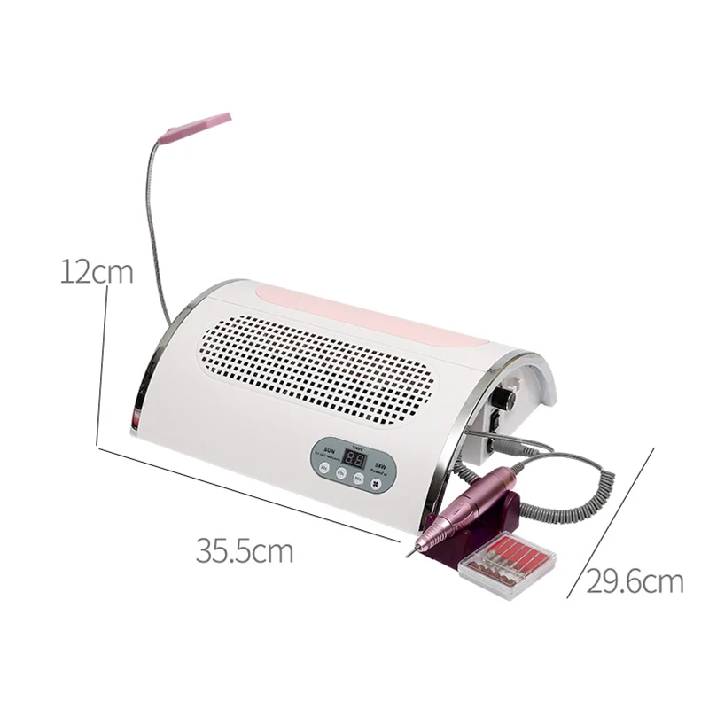 
5 IN 1 20000RPM Multifunctional Dust Nail Drill Polisher File Dryer Manicure Nail Art Tool 