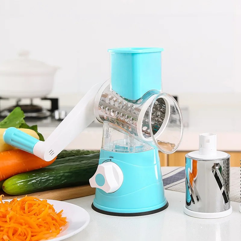 Multi Function Stainless Steel Manual, Vegetable Chopper Multi Function Rotary Cheese Grater