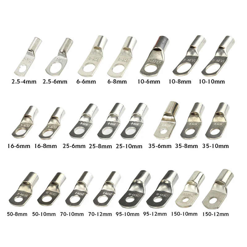HLNT Sc Type Tin-plated Copper Cable Lug Iec T2 Standard Electric Power Connector Automotive Compliant Ring Terminal Battery