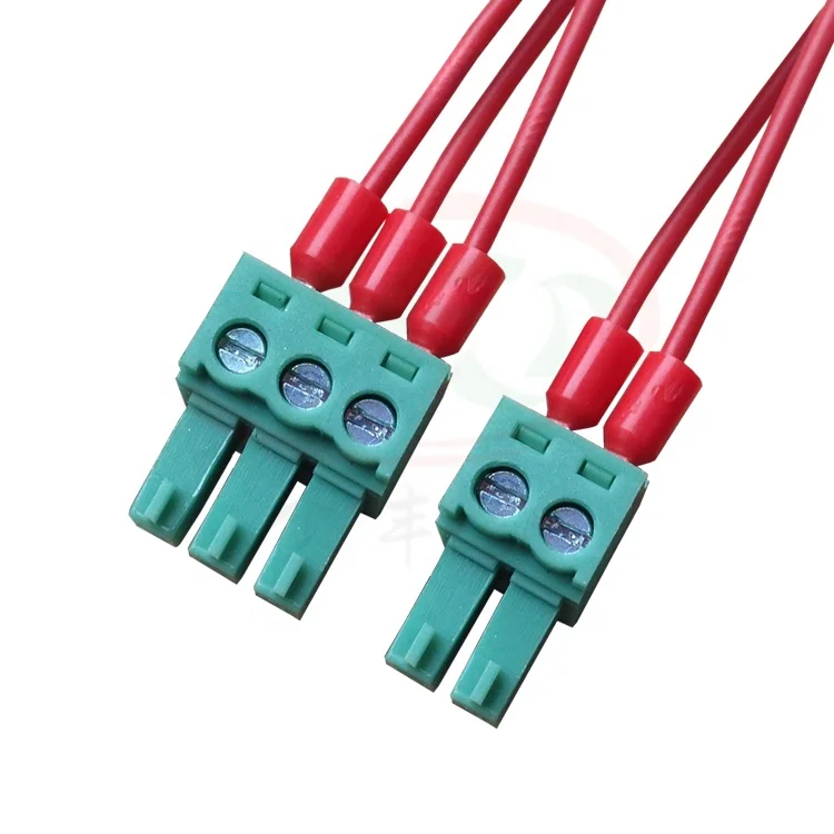 Widely Used Phoenix Terminal Blocks Wire Harness Assembly Screw Terminal Blocks Wire Harness Green Terminal Block Cable Harness