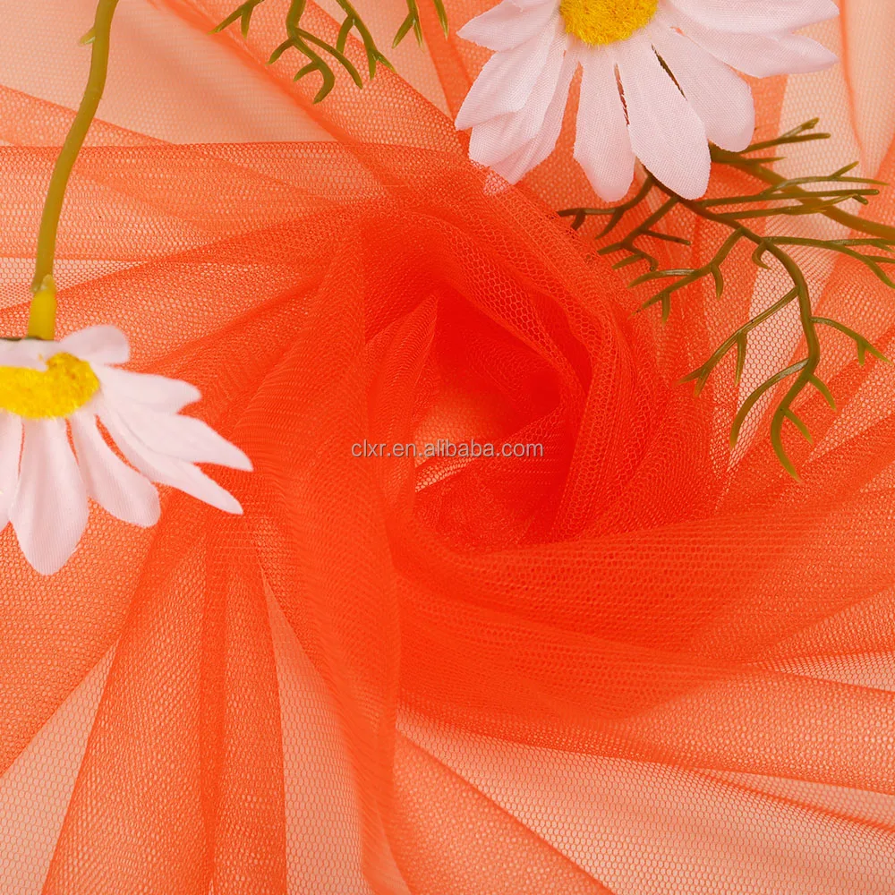 Hot Sale 20D Tulle Recycled Polyester Soft Sheer Luxury Wedding Dresses Tulle Fabric