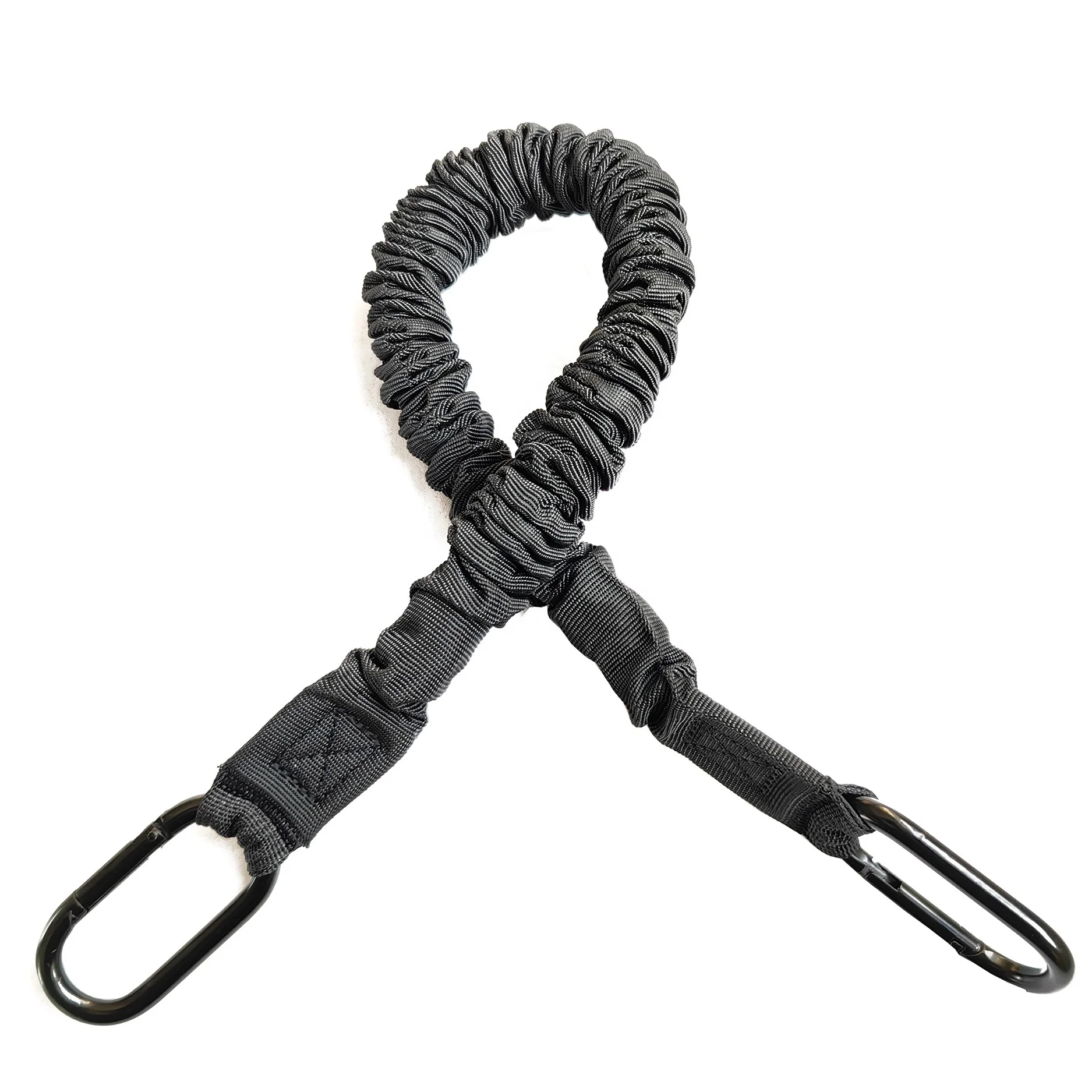 Gymarts 2023 New Elastic Band with fabric covered Black Carabiner for Workout
