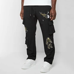 OEM/ODM Casual Flared Jogger Track Pants without drawstring Waistband Mens Stacked Flare Sweatpants For Men