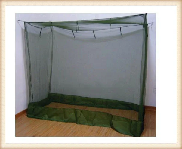Outdoor Camping Mosquito Net Tactical Single Person Mosquito Nets Green White  Color 90*190*150cm