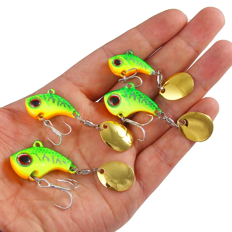 1Pcs Rotating Metal VIB vibration Bait Spinner Spoon Fishing Lures 9/13/16/22g Jigs Trout Winter Fishing Hard Baits Tackle Pesca