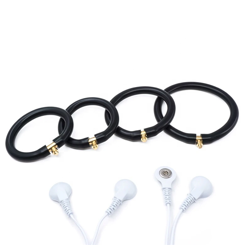 Penis Extender Electric Shock Penis Ring Pulse Therapy Cock Ring Male Masturbation Stimulation