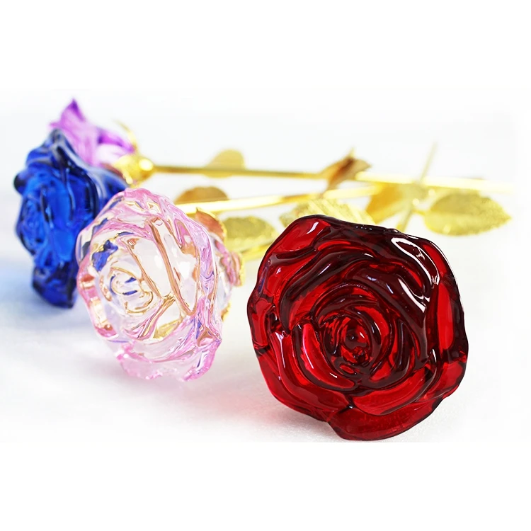 
Wedding Anniversary Artificial Decoration Festival Rose Flower Crystal 