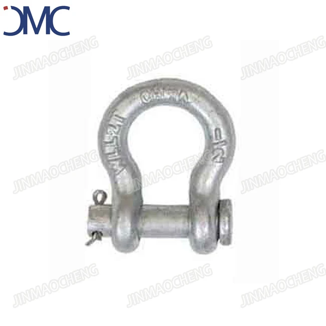 Hot Dip Galvanized 6:1 Round Pin Chain Shackle G215 Heavy Duty D Shackle 3/4 Inch