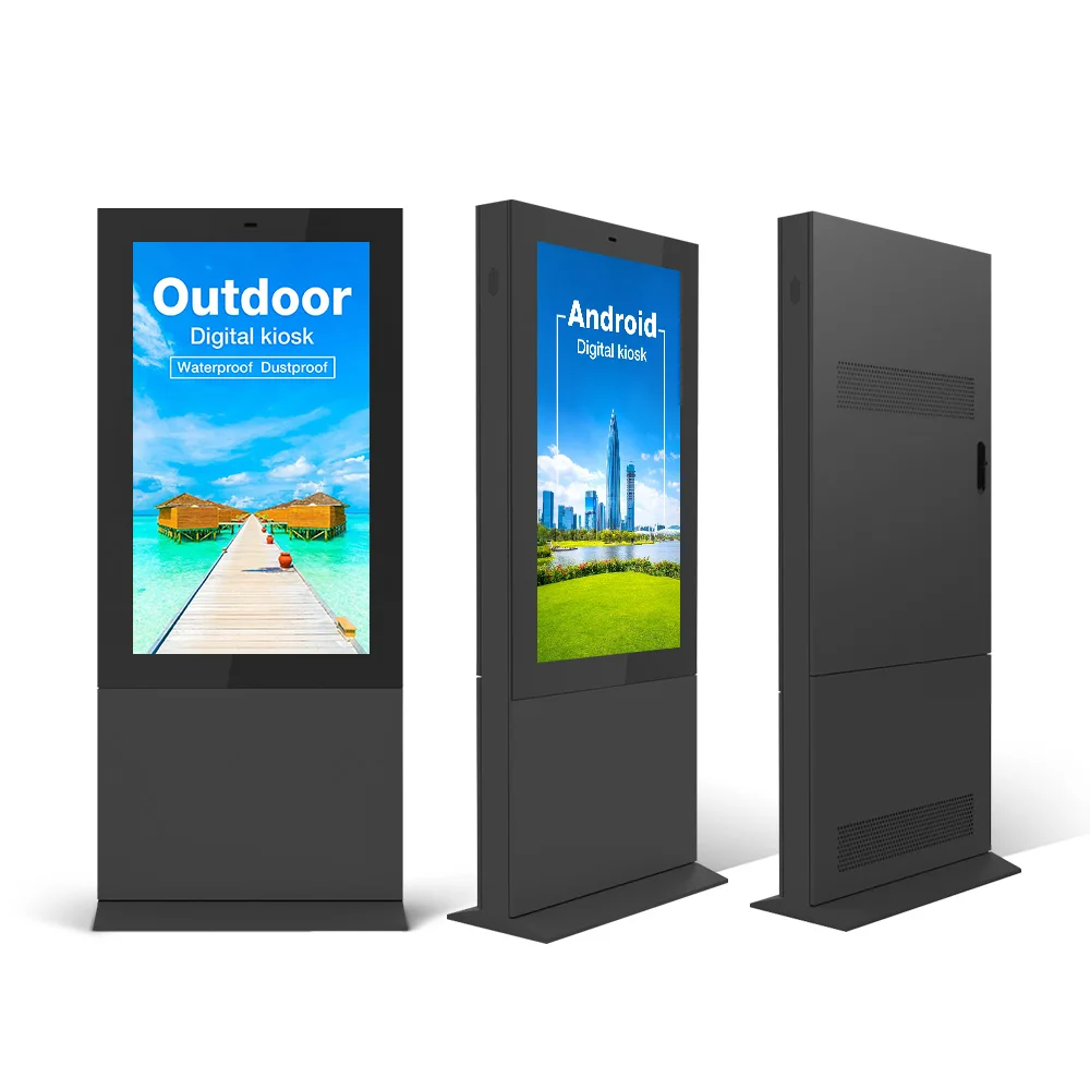 VISIGN IP65 Waterproof 55 Inch Wifi Touch Screen Advertising Outdoor LCD Display advertising LCD Outdoor Totems signages