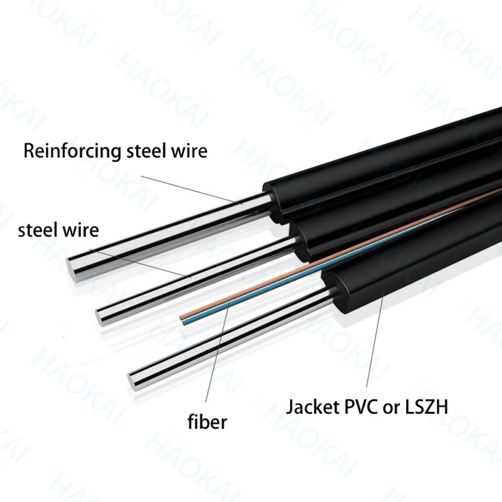 Кабель Падение одномодовый волоконно-оптический кабель для комнатных растений в помещении 4 ядро волоконно-оптический кабель оптического волокна кабеля падения GJXH