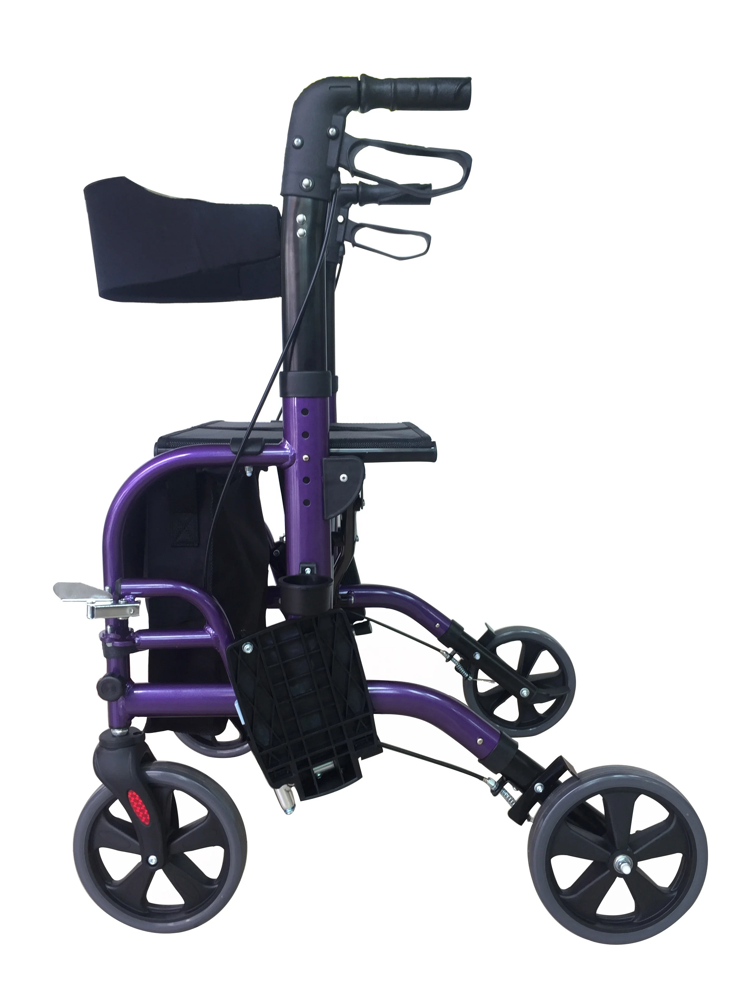 TONIA Aluminum Wheelchair Two In One Function Rollator With Reversible Backrest  TRA08
