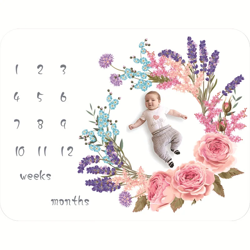 
New 2021 Photography Swaddle Newborn Toddler Photo Props Blankets Monthly Milestone Baby Blanket 