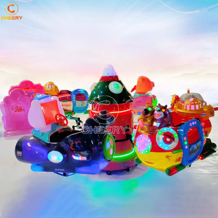 Cheap kids attraction amusement park rides animal theme rotating lifting small plane mini airplane ride