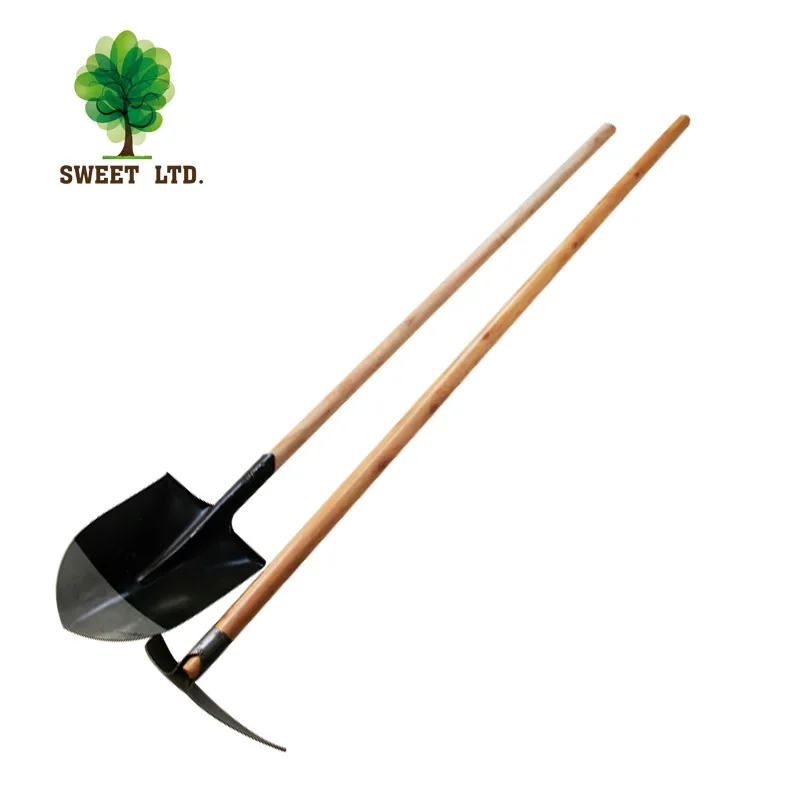 Farm tools Shovel Garden shovel with handle steel hardware metal tools with wood handle