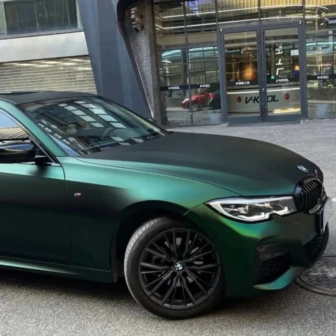 FYL 1.52x18m 5x59ft PET Venomous Green Car Vinyl Wrap