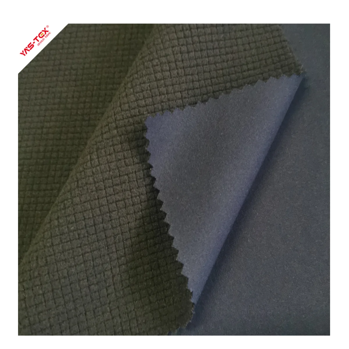 Polyester Spandex Bonded TPE Compound Plaid Fleece Outdoor Sport Stretch Waterproof Windproof Softshell Fabric for Jacket